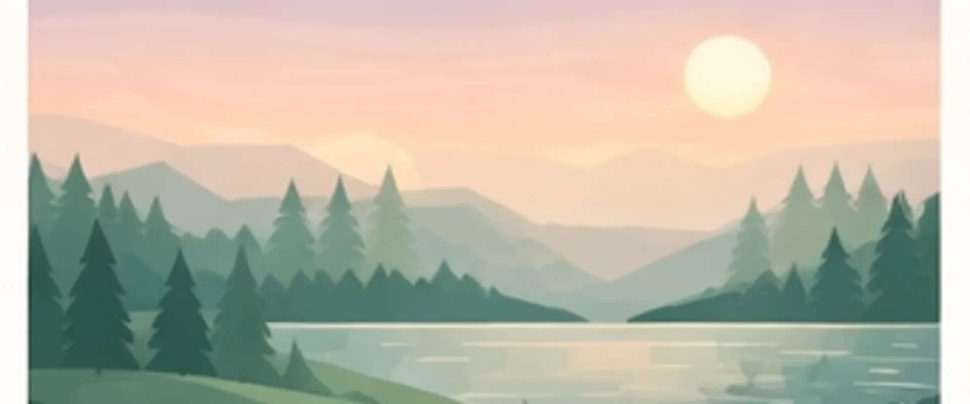 A cool creek winding through pine-covered hills with layered contour lines.