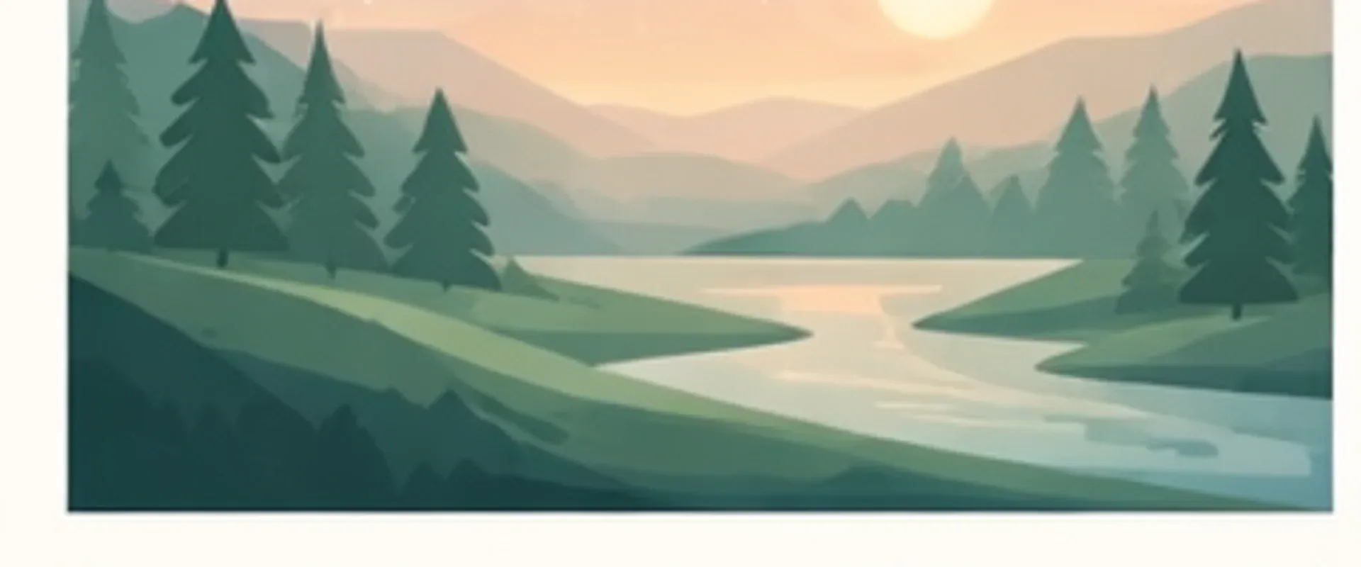 Warm lantern glow in an evening woodland scene.